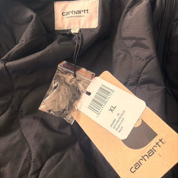 ππ€ Carhartt WIP SKYTON Quilted Liner Jacket - Black NWT Size XL π€π - Picture 3 of 14